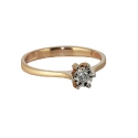 Помолвочное кольцо, золото, бриллиант. Ювелирная компания "МАБЭ".