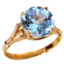 золотое кольцо голубой топаз Ювелирная компания МАБЭ